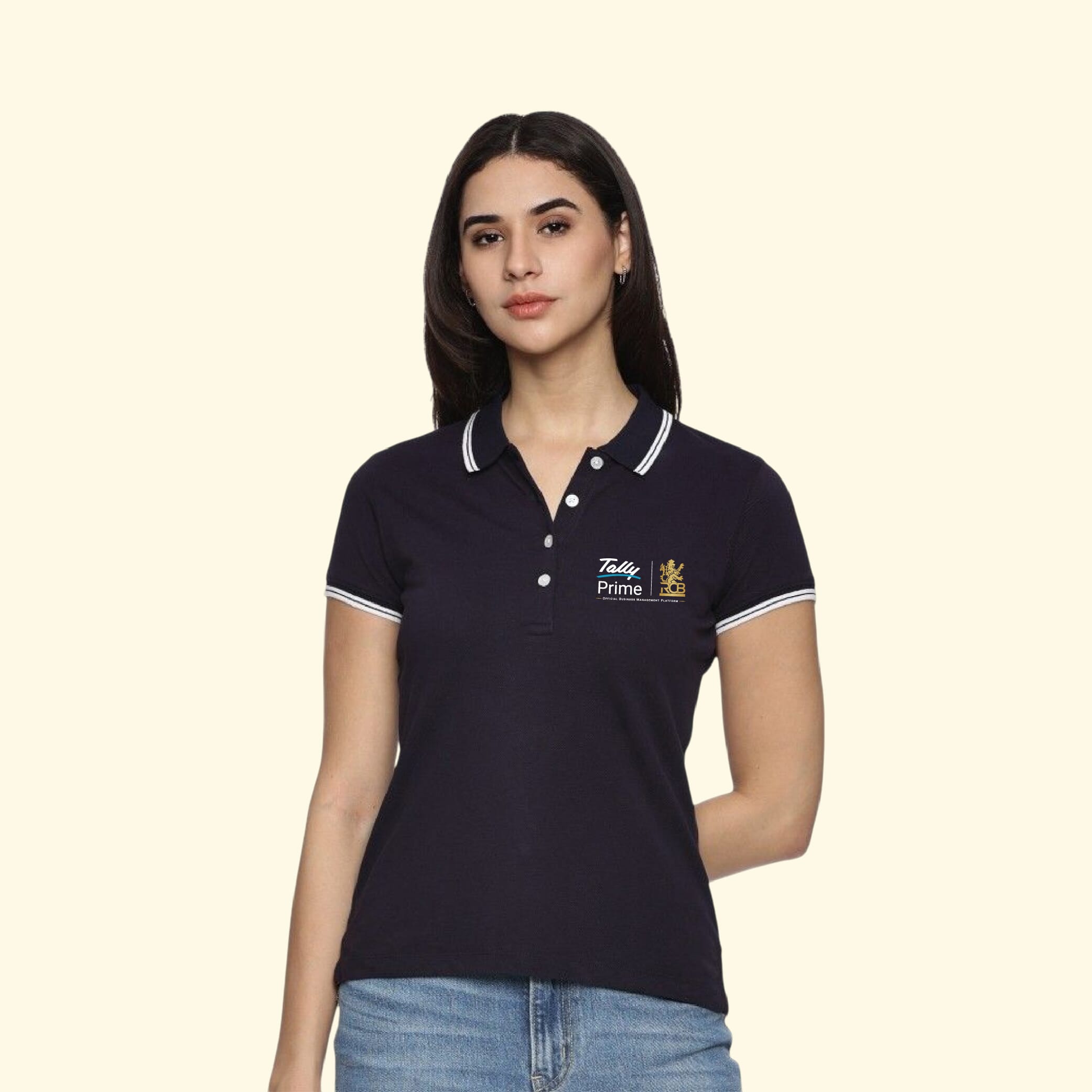 Allen Solly Polo T-shirt Women- Navy Blue